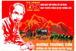 Tranh cổ động kỷ niệm 65 năm Ngày mở đường Hồ Chí Minh – Ngày truyền thống Bộ đội Trường Sơn